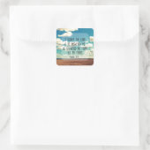 Psalms Bible Verse Quadratischer Aufkleber (Tasche)