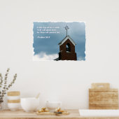 Psalms Bible Verse Steeple Christliches Poster (Küche)