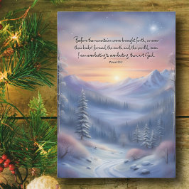 Psalms Bible Verse Winterlandschaft Weihnachten