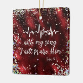 Psalms Ich werde seine Schrift loben Keramikornament (Links)