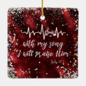 Psalms Ich werde seine Schrift loben Keramikornament (Rückseite)