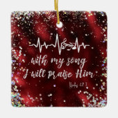 Psalms Ich werde seine Schrift loben Keramikornament (Vorderseite)