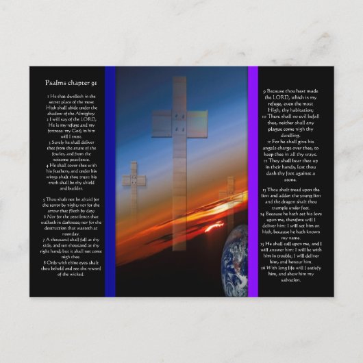 Psalms Kapitel 91 Postkarte (Vorderseite)