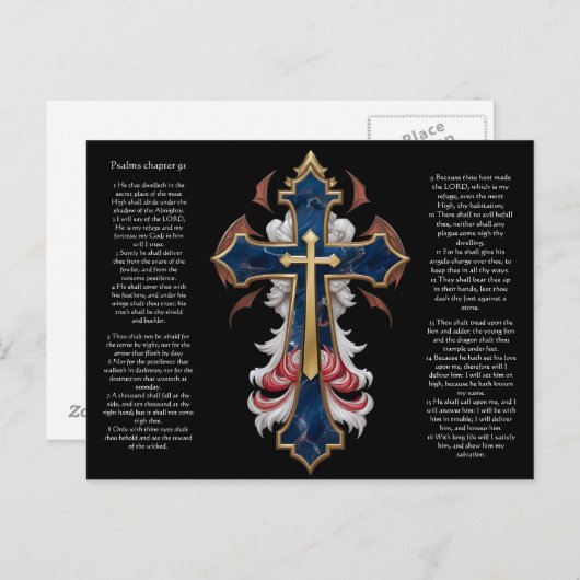 Psalms Kapitel 91 Postkarte (Vorne/Hinten)
