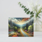 Psalms Kapitel 91 Weg in die Ferne Postkarte (Stehend Vorderseite)