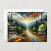 Psalms Kapitel 91 Weg in die Ferne Postkarte (Vorne/Hinten)