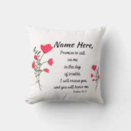 Psalms Scripting Cotton Throw Kissen