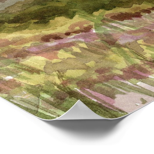 Psalms Scripture Wüste Berglandschaft Blume Poster (Ecke)