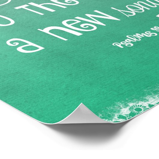 Psalms Sing Bible Verse Poster (Ecke)