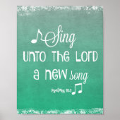 Psalms Sing Bible Verse Poster (Vorne)