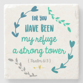 Psalms Strong Tower Christlich Bibel Verse Kranz Steinuntersetzer