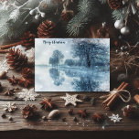 Psalms Verse Winter Wonderland Woodlands Weihnacht Feiertagskarte<br><div class="desc">Psalmen mit schneebedeckten Winterwunder,  Wälder mit sanft glitzerndem Schnee bedeckt.</div>
