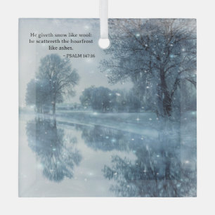 Psalms Verse Winter Wonderland Woodlands Weihnacht Ornament Aus Glas