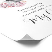 Psalms Wasserfarben Hirsch mit Blume Poster (Ecke)