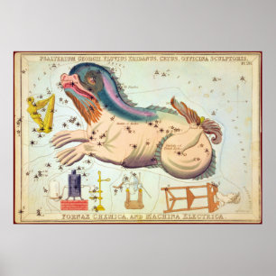 Psalterium Georgii, Fluvius Eridanus, Cetus, usw. Poster