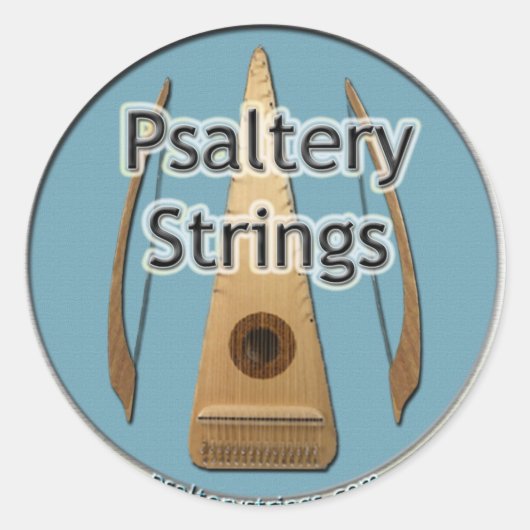 Psaltery Strings Network Strickers Runder Aufkleber (Vorderseite)