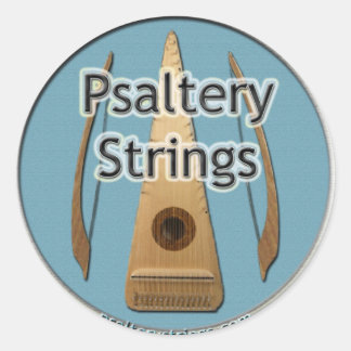 Psaltery Strings Network Strickers Runder Aufkleber