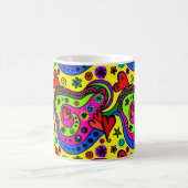 Pschedelic Bohemisch Hippie Cool Fun 70er Art Kaffeetasse (Mittel)
