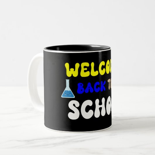 Pschool Humor Mug - Back to School 2025 Zweifarbige Tasse (Vorderseite Links)