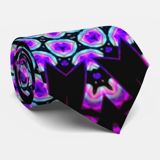 Pseudo Blacklight Mandala Krawatte (Gerollt)