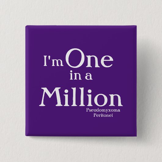 Pseudomyxoma Peritonei Button (KAMPF KREBS!) (Vorderseite)