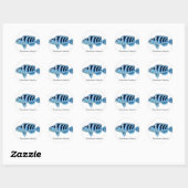 Pseudotropheus lombardoi African Cichlid Sticker (Blatt)