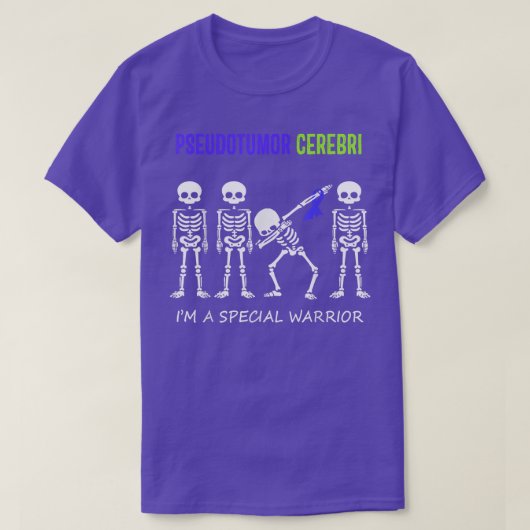 Pseudotumor Cerebri Shirt Dabbing Skeletton Specia (Design vorne)