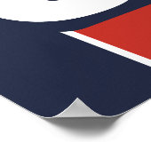 PSG Colors Personalisiert Football Shirt Poster (Ecke)