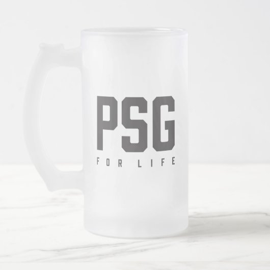 PSG Fürs Leben Mattglas Bierglas (Links)