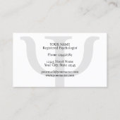 Psi Symbol beruflich Psychologin Visitenkarte (Rückseite)