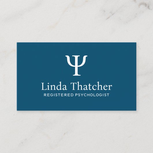 Psi Symbol beruflich Psychologin Visitenkarte (Vorderseite)