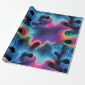 Psicodélico con Ondas de Colores Vibrantes Geschenkpapier (Ungerollt)