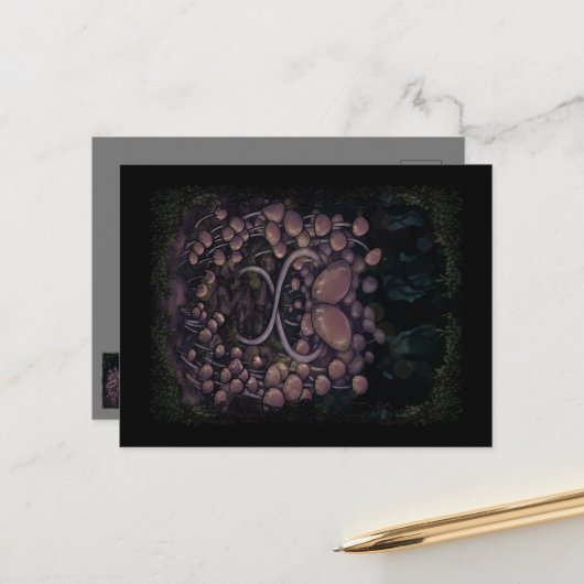 Psilocybe Allenii Postkarte (Vorderseite/Rückseite Beispiel)