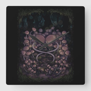 Psilocybe Allenii Quadratische Wanduhr