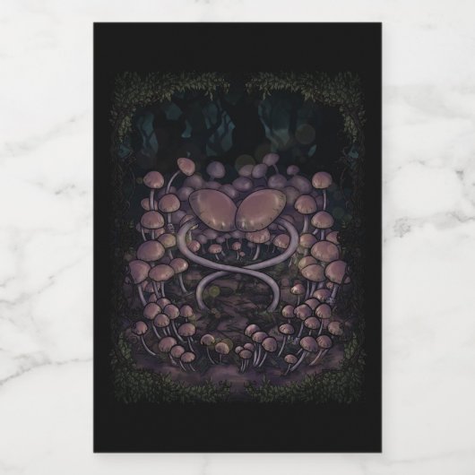 Psilocybe Allenii Weinetikett (Einzelnes Label)