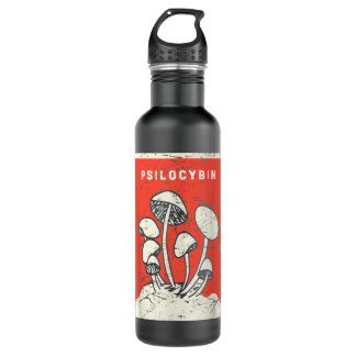 Psilocybin Retro Psychedelic Magic Mushrooms Edelstahlflasche