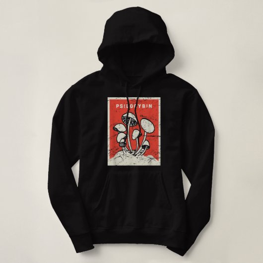 Psilocybin Retro Psychedelic Magic Mushrooms Hoodie (Design vorne)