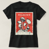 Psilocybin Retro Psychedelic Magic Mushrooms T-Shirt (Design vorne)