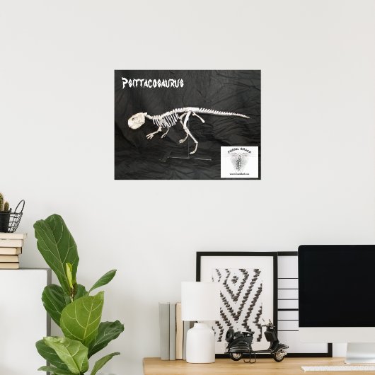 Psittacosaurus Skeleton Poster (Heimbüro)