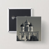 Pskov Kreml und Dreifaltigkeitskirche Button (Vorne & Hinten)
