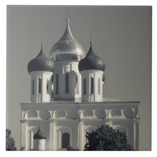 Pskov Kreml und Dreifaltigkeitskirche Fliese (Vorderseite)
