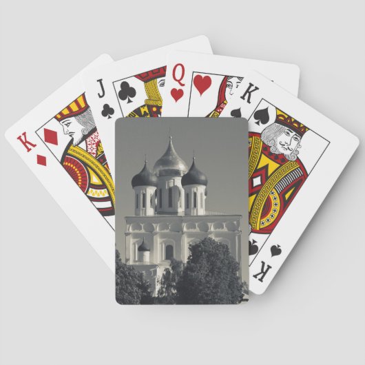 Pskov Kremlin und Trinity Cathedral Spielkarten (Rückseite)