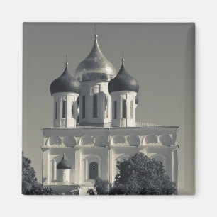 Pskow Kreml und Dreifaltigkeitskathedrale Magnet