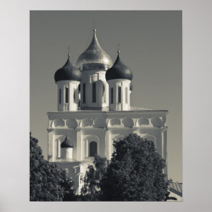 Pskower Kreml und Dreifaltigkeitskathedrale Poster
