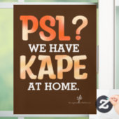 PSL vs. Kape Filipino Herbstkaffee Spaß Fensteraufkleber (Zuhause)