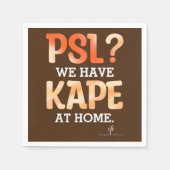 PSL vs. Kape Filipino Herbstkaffee Spaß Serviette (Vorderseite)