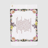 PSLAM-11ת Der Herr ist in seinem heiligen Tempel, Golfhandtuch (Vorderseite)