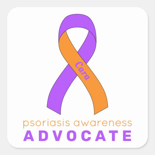 Psoriasis Advocate White Square Sticker (Vorderseite)