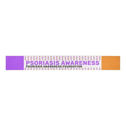 Psoriasis Awareness Pattern Ribbon Ripsband (Vorderseite)