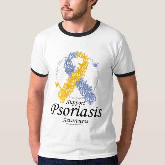 Psoriasis-Band der Schmetterlinge T-Shirt (Vorderseite)